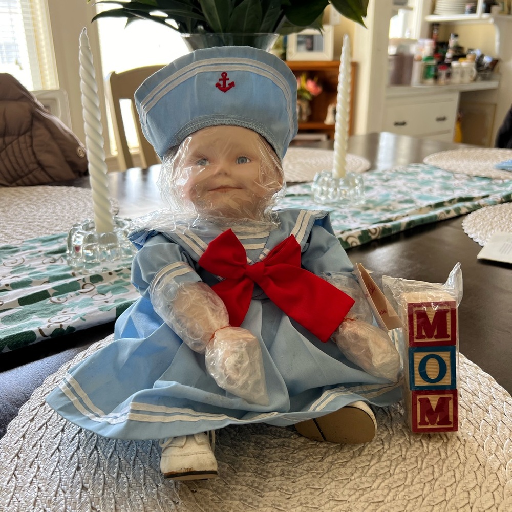 Sailor Doll with Red Bow